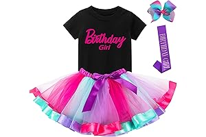 Pink Birthday Party Supplies Kit for 4yr Girls - Tutu Dress, Tiara,...
