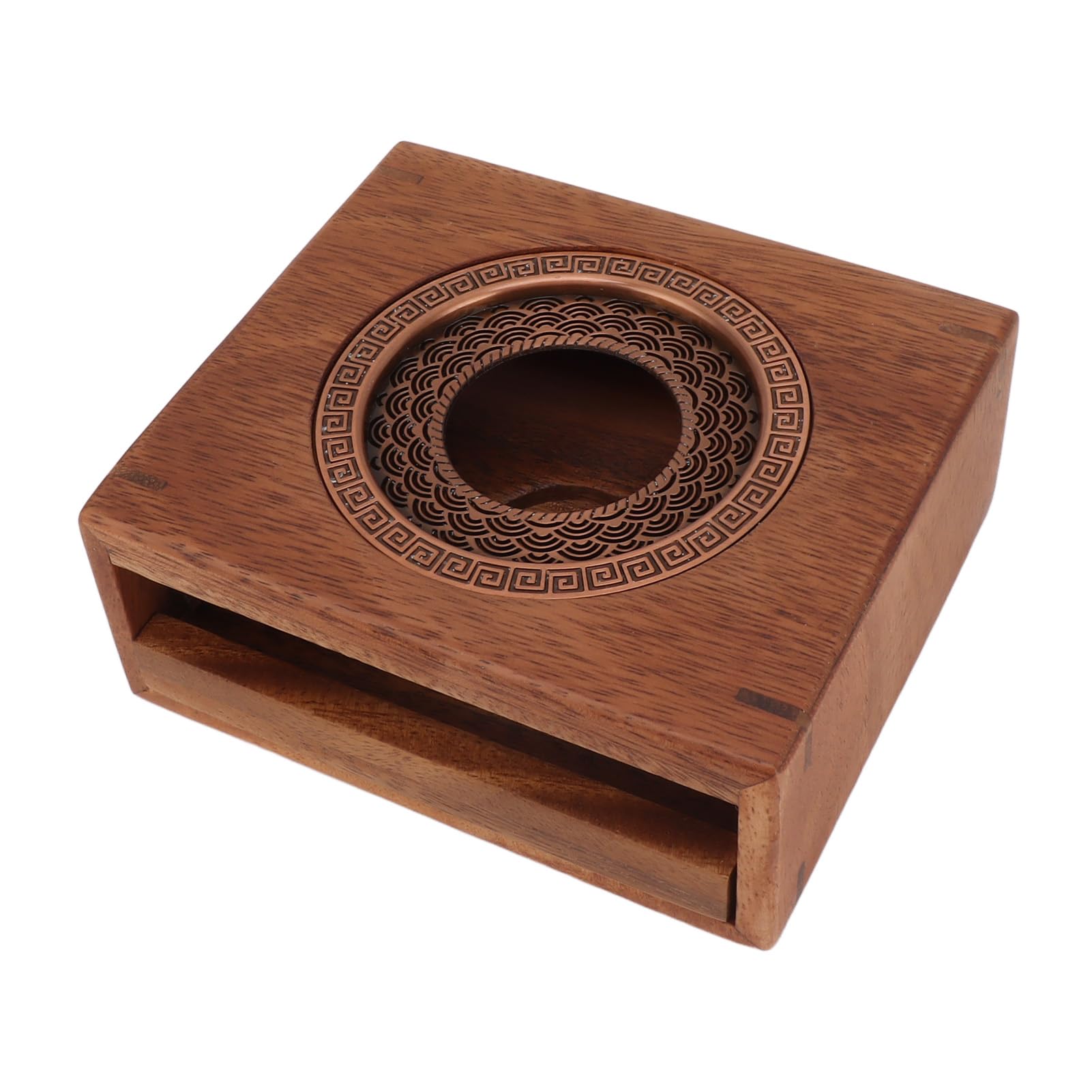 Candle Tea Warmer Teapot Heating Base Teapot Warm Stove Walnut Teapot Warmer Tea Heater for Heating Tea and Coffee Kitchen