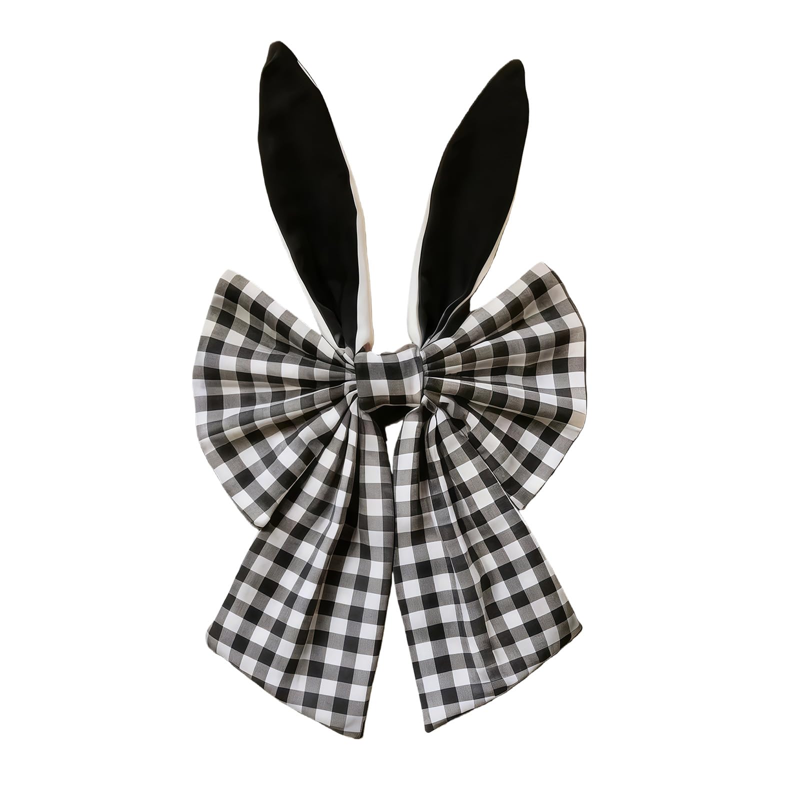 hogtnd Easter Wreath Hanging Artificial Wreath with Eggs Bow for Door Wall Mantle Festival Decoration Fabric Party Hanging Deck