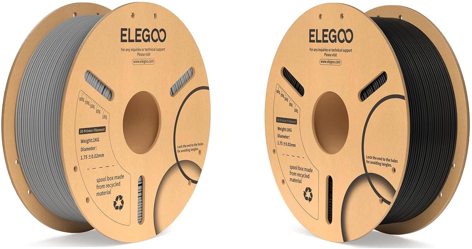 Rapid PLA Plus Filament Gray 1KG & PLA Filament Black 1KG