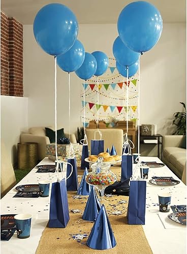 Miniatura 3 de Juvale Decoraciones de fiesta de cumpleaños con temática de policía, juego de 144 piezas, color azul, suministros para fiestas de policía con platos