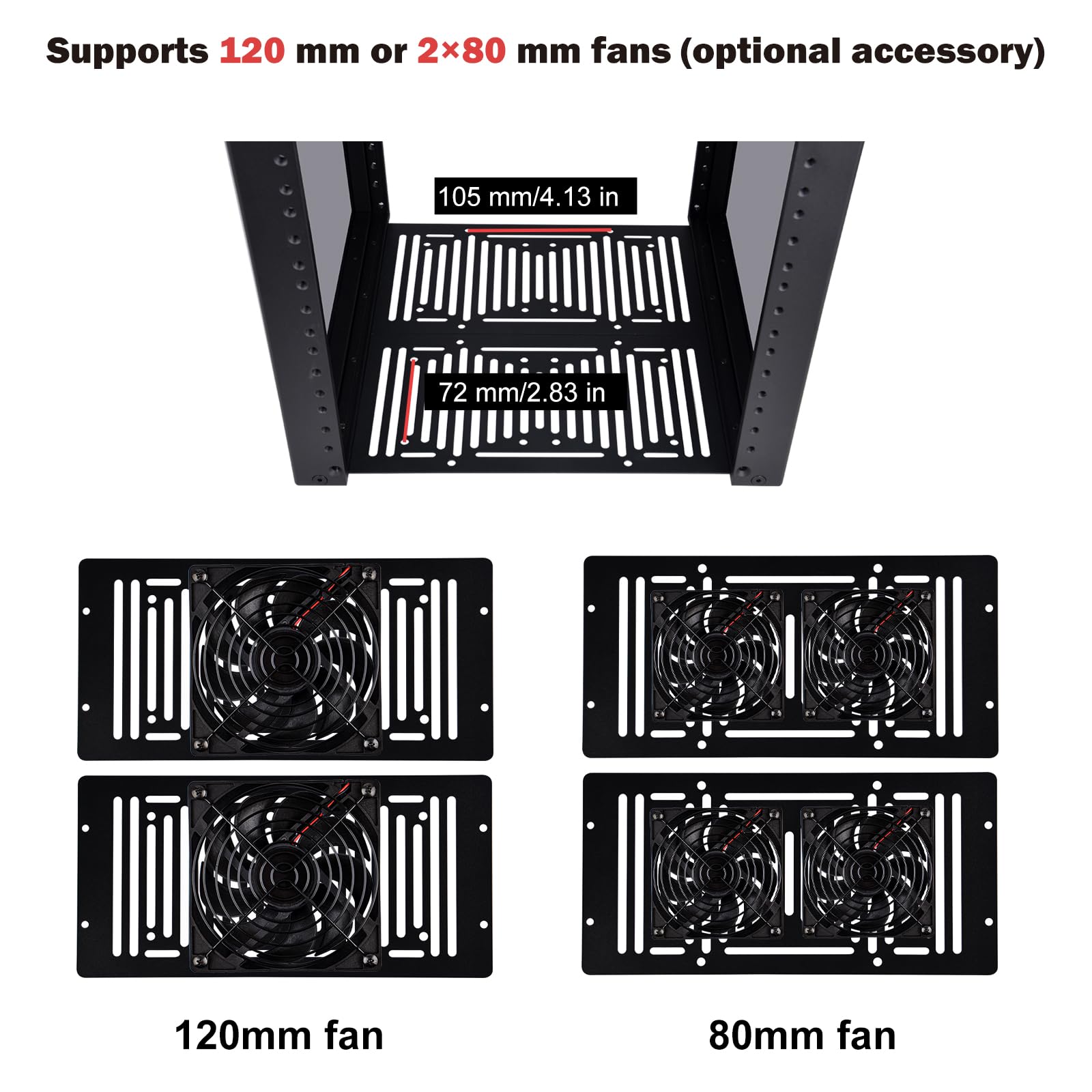 GeeekPi Szafa serwerowa 8U, DeskPi RackMate T1 Plus, 10-calowy stojak sieciowy do serwerów, sieci, urządzeń A/V, głębokość 260 mm, czarna