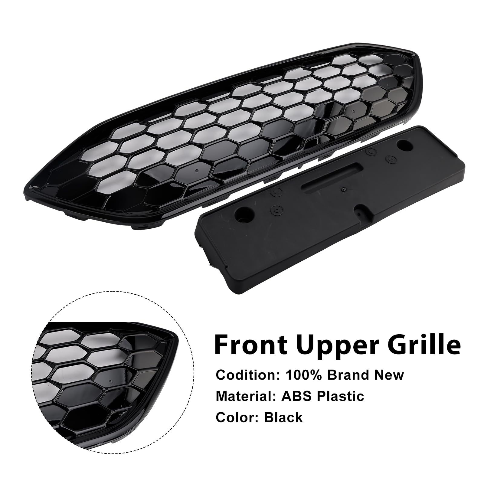 Griglia paraurti Anteriore Gloss Black Front Bumper Grille Fit for Ford Focus ST + ST Line MK4 2018-2021 (No Logo)