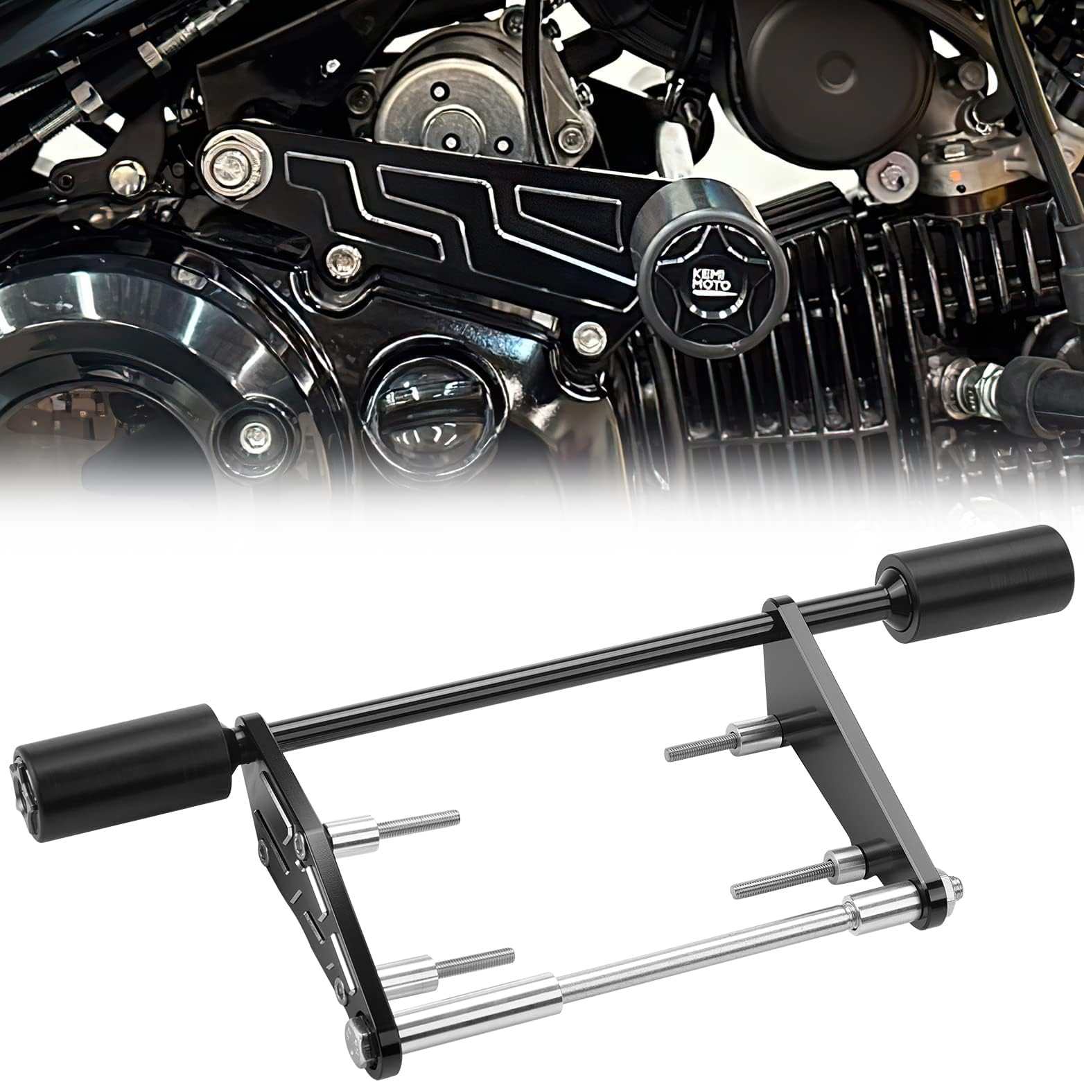 Frame Sliders Compatible with Grom 2022 2023 2024 Crash Protection for 2022+ Grom Not Cut Frame Sliders Kit with Black Slider Caps