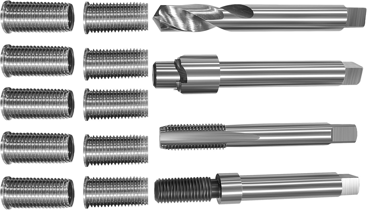 M12*1.5 Metric Thread Repair kit,10 28.2MM Stainless Steel Inserts