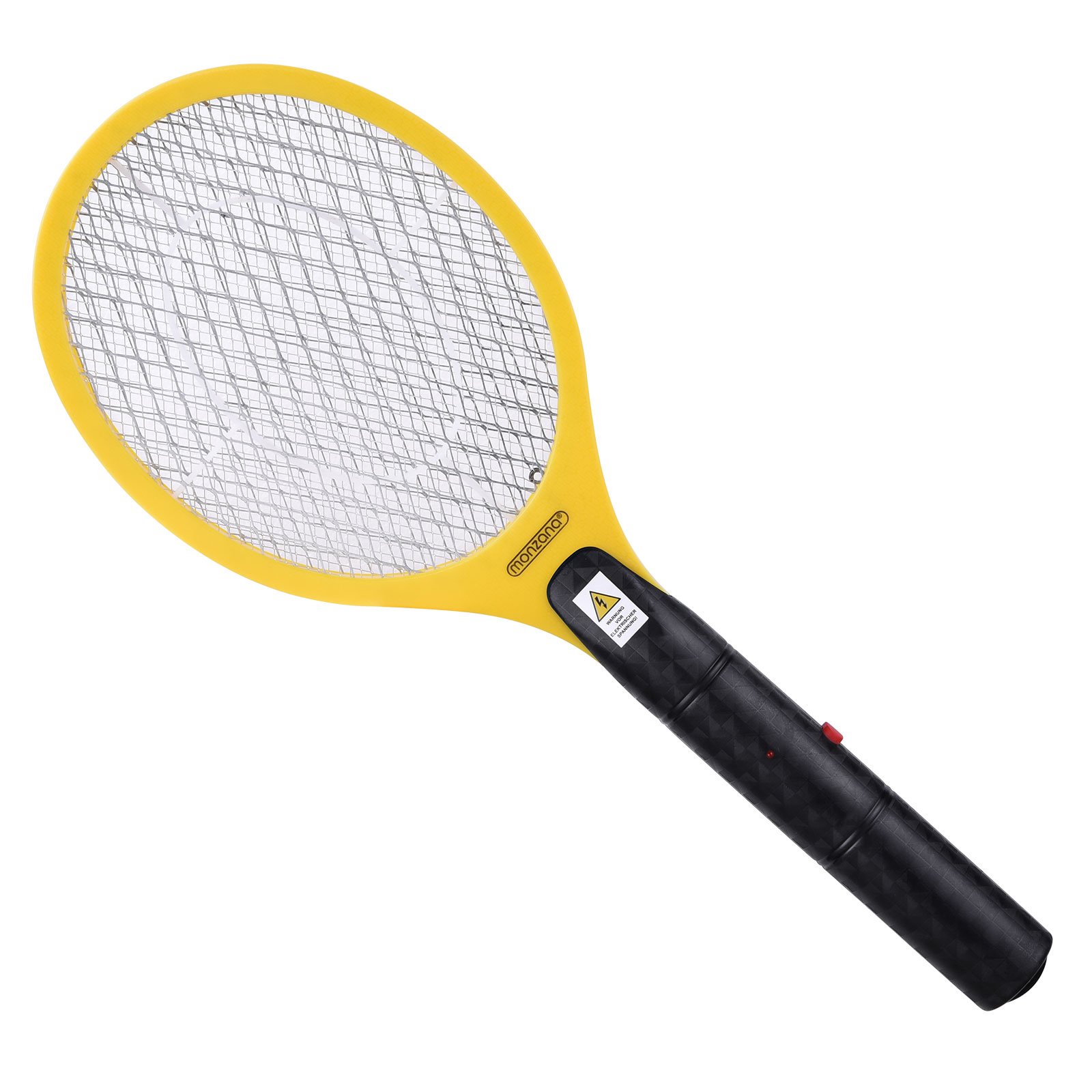 MONZANA® Raqueta Matamoscas Eléctrica 3 Unid. Matamosquitos Protección de Malla Doble Batería Uso Interior