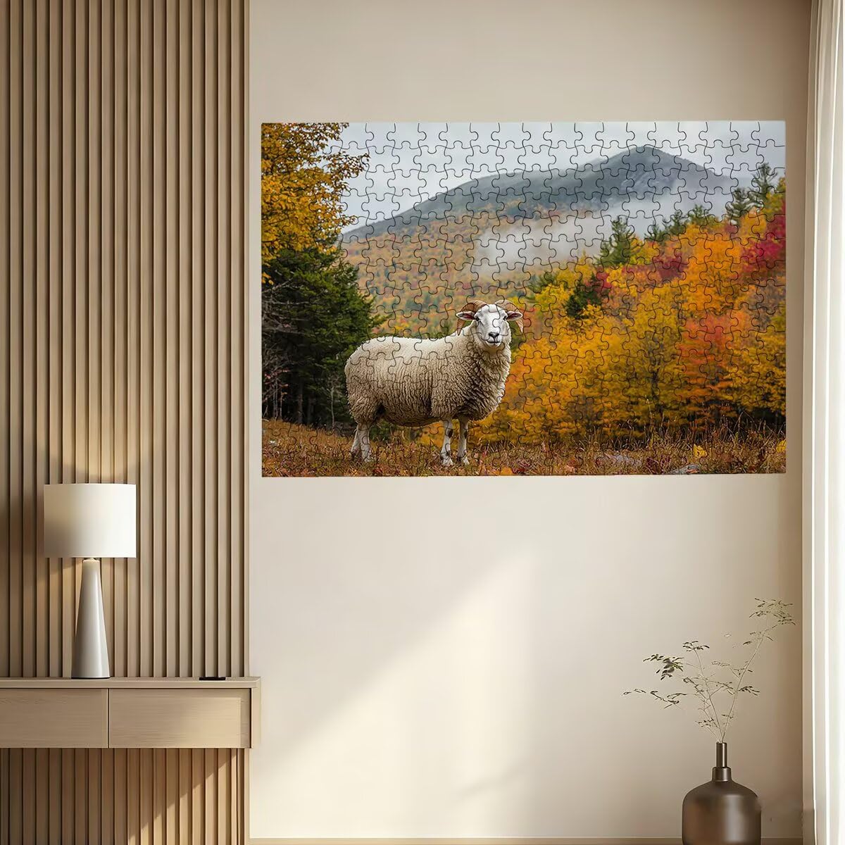 Puzzle dla dorosłych 5000 jesiennych puzzli 5000 sztuk dla dorosłych, puzzle owce, wymagająca gra edukacyjna, niemożliwe drewniane puzzle do dekoracji wnętrz, wyjątkowe prezenty dla kobiet, prezenty