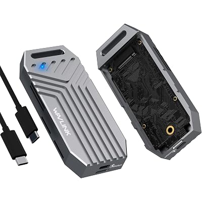 WAVLINK 40Gbps PCIe NVMe SSD Enclosure, USB4 External M.2 NVMe SSD Enclosure, for B+M/M-Key PCIe SSD 2280 Size, Tool-Free Installation, Compatible with Thunderbolt 4/3/USB4/USB C, SSD Not Include
