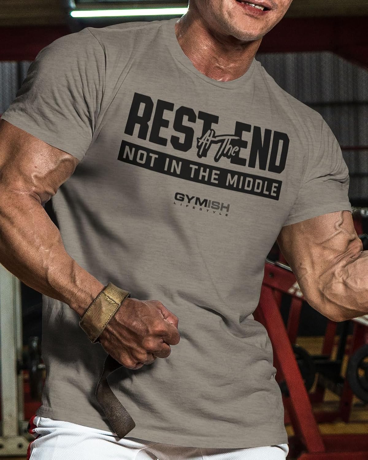 Rest at The End Workout Shirts for Men Motivational Gym-Goers