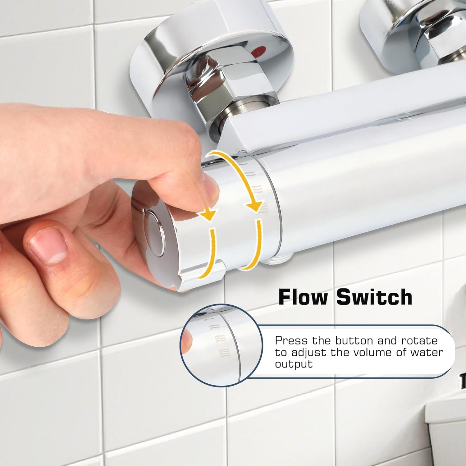 4 Inch Thermostatic RV Shower Faucet Valve - Ensures Constant Water Temperature,No More Repeated Temperature Adjustments,Provide The Coziest Bathing Experience For The Elderly and Kids