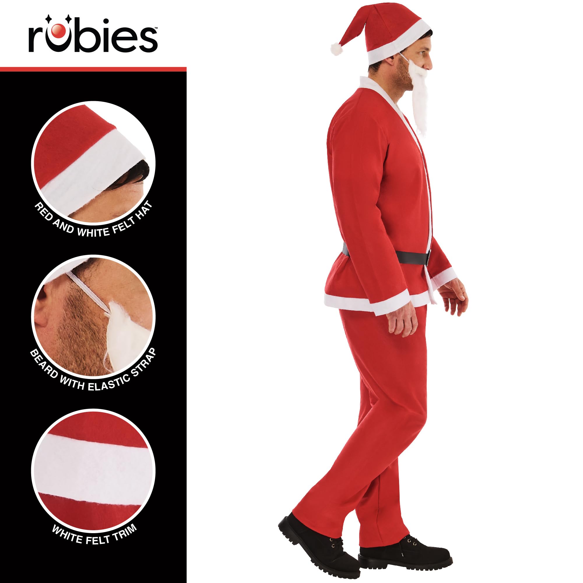 Rubies 1000920M000 Value Santa Adult Fancy Dress, Red, S-M Halloween - Image 3
