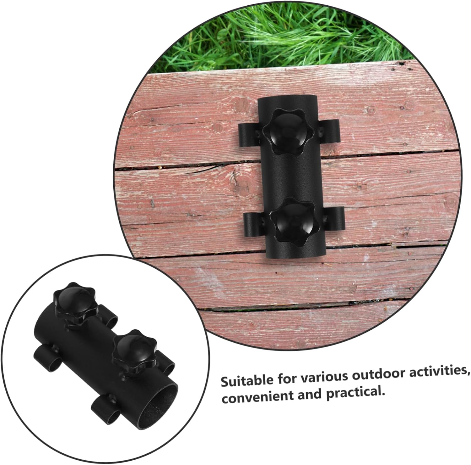 2pcs Adjustable Camping Tent Pole Holder Canopy Tent Accessories Base Single Stand