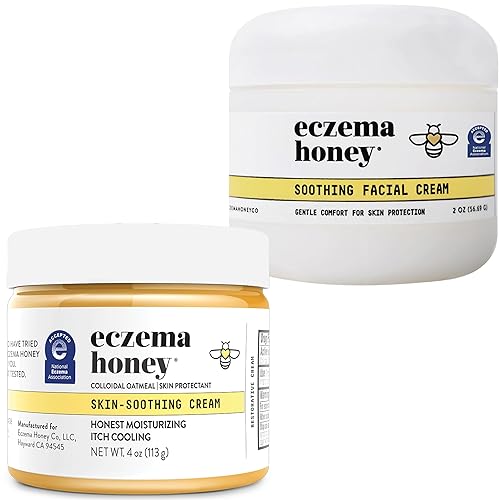 Eczema Honey Crema calmante original para la piel crema facial calmante para eccema miel paquete para pieles sensibles libre de crueldad animal