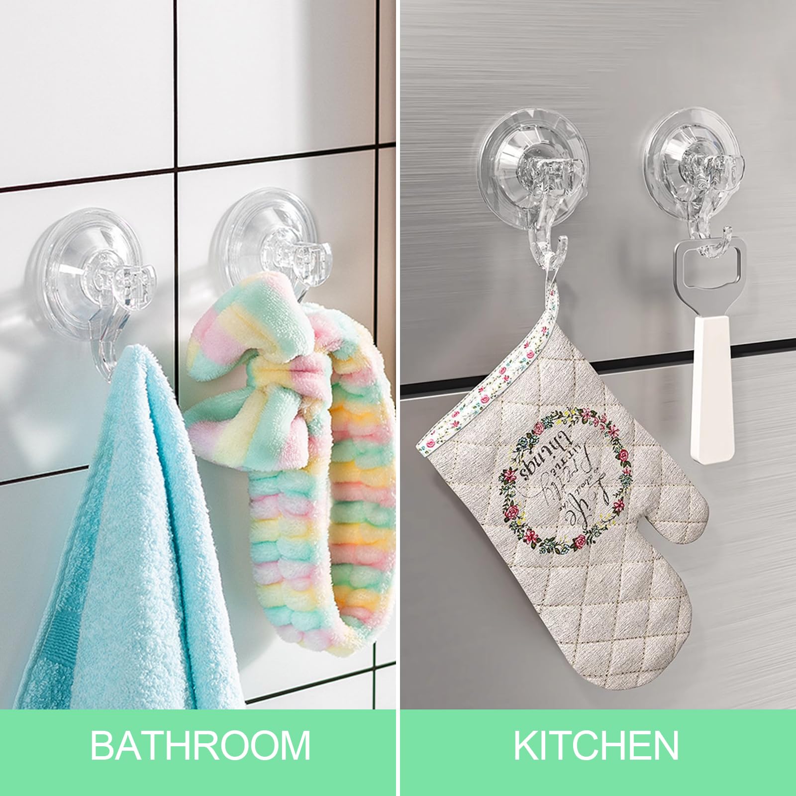 6 Ganci A Ventosa Forti - Per Bagno, Cucina E Decorazioni - Foto 3