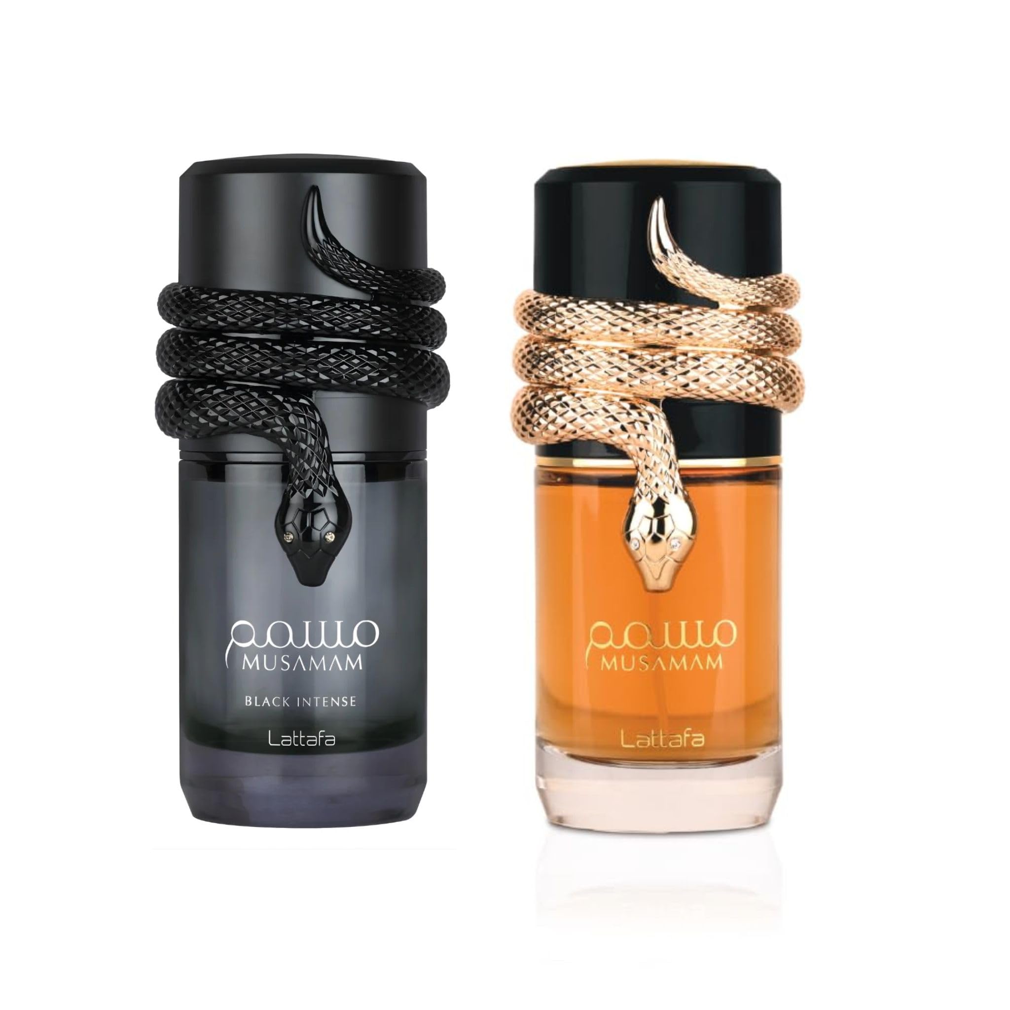 Lattafa Musamam Black Intense & Musamam Eau De Parfum Spray for Men & Women – Luxury Arabian Fragrance Duo – Long Lasting Unisex Perfume Set (100ml Each)