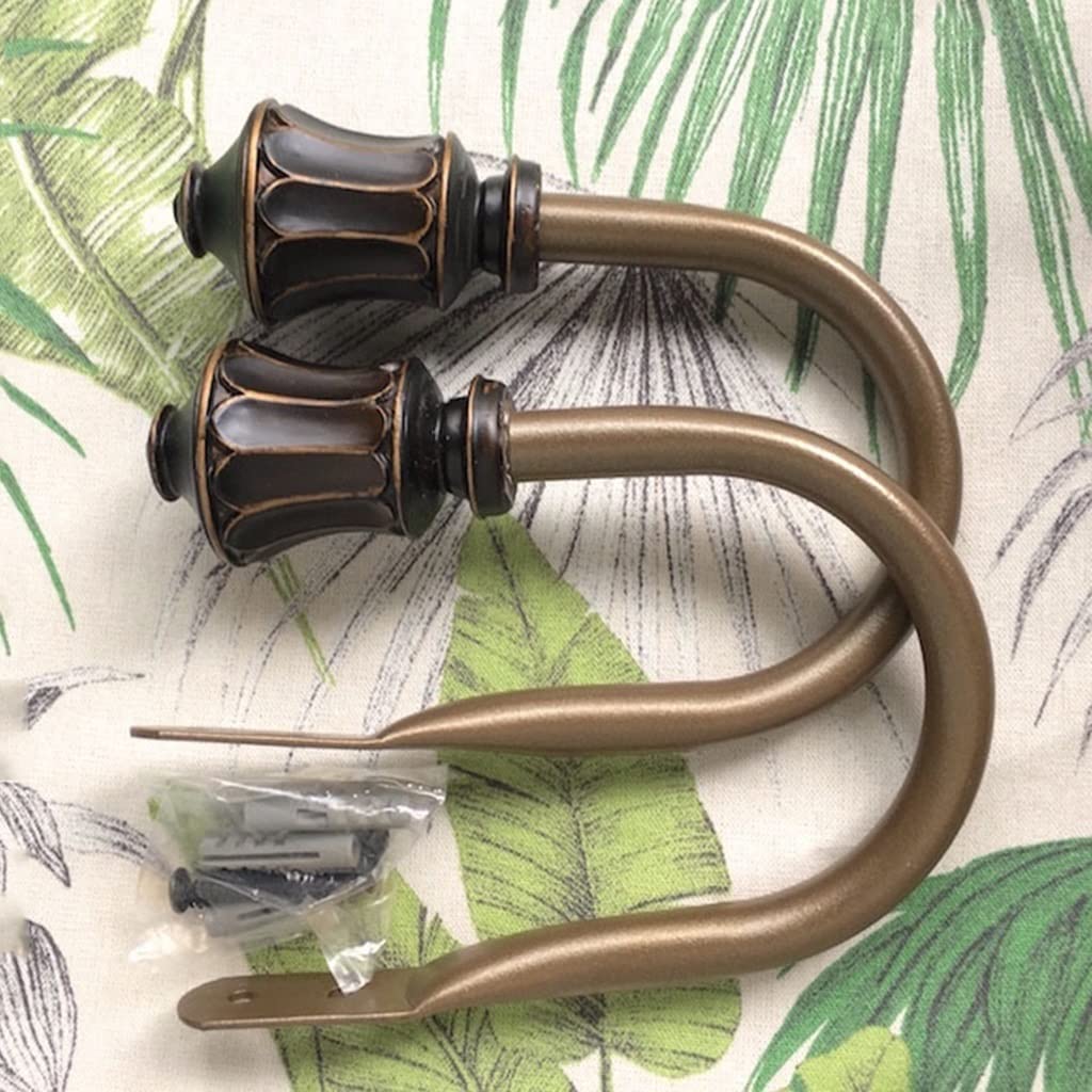 Embrasses de rideaux Accessoires de rideaux Embrasses de rideaux Supports de rideaux en métal pour décoration murale Embrasses de rideaux Matériel de rideau Ensemble de 2 supports de rideaux Décorat