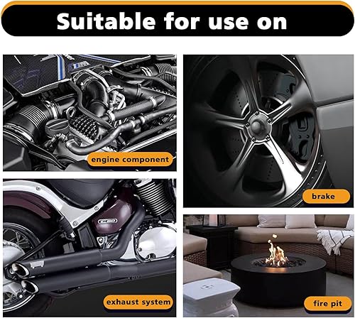 Miniatura 5 de NADAMOO Pintura en aerosol de alta temperatura para metal, acabado mate, para barbacoa y estufa, resistente a altas temperaturas hasta 1200 F, 1