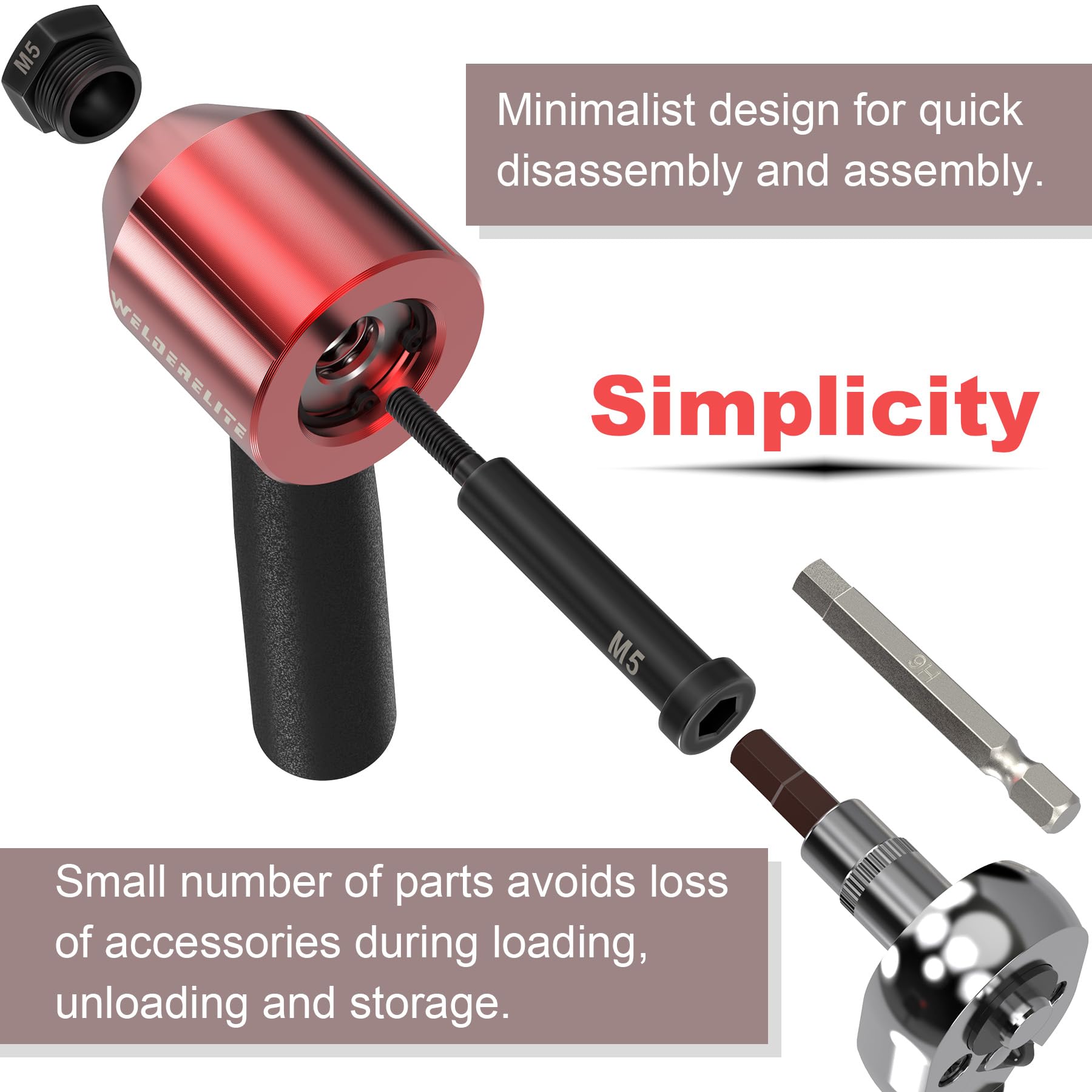 Rivet Nut Drill Adapter Kit - 290 Nuts & 13 Mandrels -7