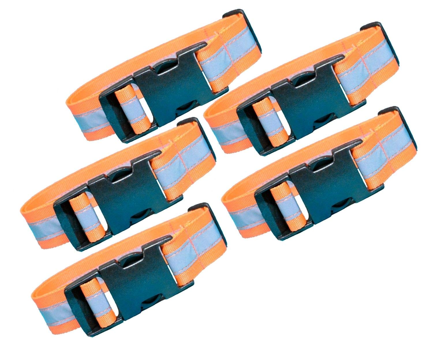 Binkymart Handmade Orange Color Medium Reflective Collars for Dogs Set of 5 with complimentary Zip Tie (No D-Ring for Leash) (B08FDPD8F4) Amazon Price History, Amazon Price Tracker