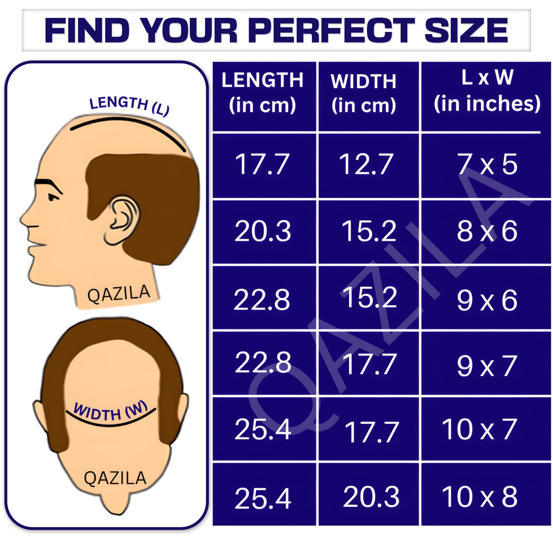 Qazila Monofilament Hair Patch for Men | 100% Natural Human Hair | Freestyle | Durable Base for Longer Life upto 8-12 Months | Easy to Clean, Self-Service & Install | Natural Black | 9x7 inches 3