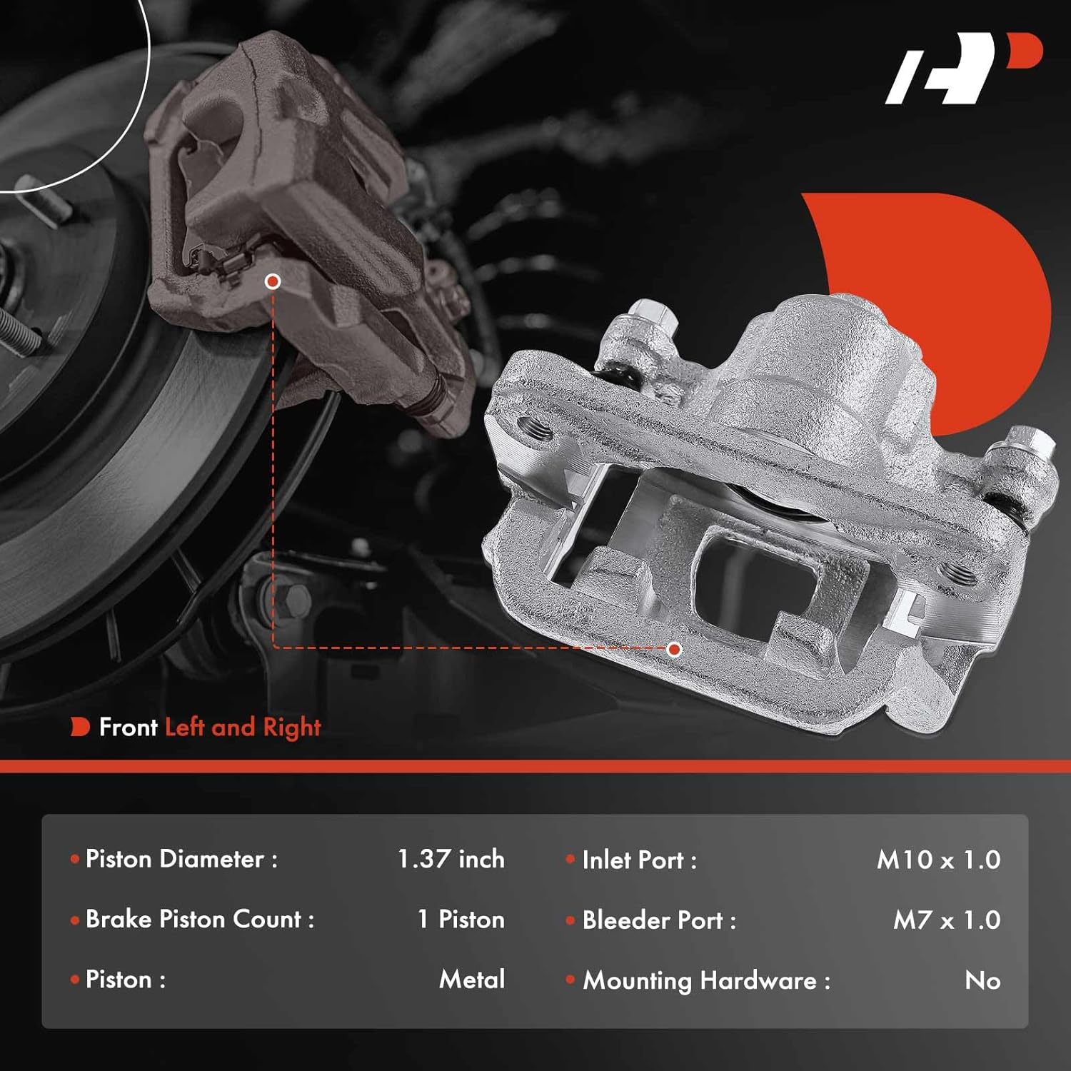 A-Premium Brake Caliper Assembly Compatible with Altima 2002-2023, Maxima 2003-2008 2019-2023 -Rear Side