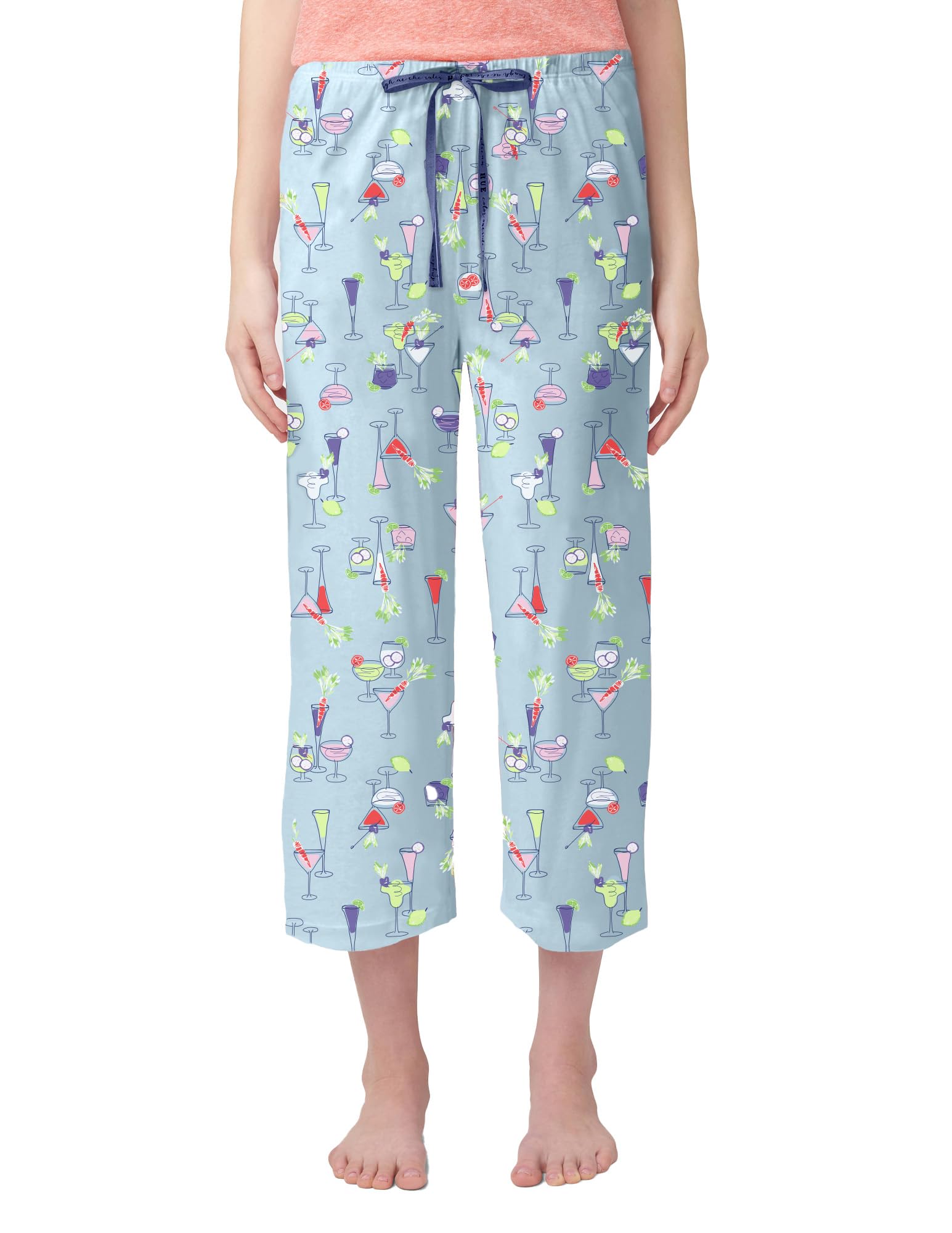 HUE Women's Spring Pajama Separates Soft Whimsical Print Pjs with Flowers, Animals, Garden Themed Pjs, Cocktails