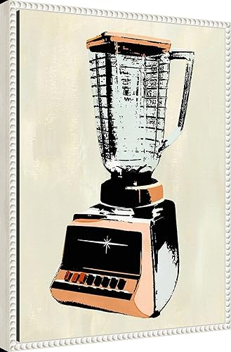 Miniatura 2 de Amanti Art Framed Canvas Wall Art 24x18 Retro Kitchen Appliance I by Annie Warren, Framed Wall Art Canvas, Still Life Artwork, Traditional Decor,