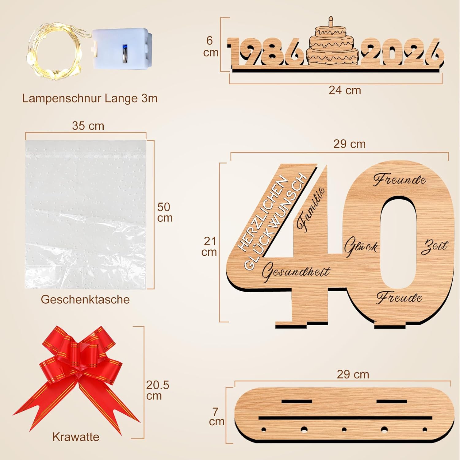 Fa vendégkönyv részletei és LED fények