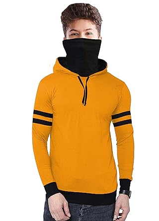 JUGULAR Boys Round Full Sleeve Hooded with Mask T-Shirt