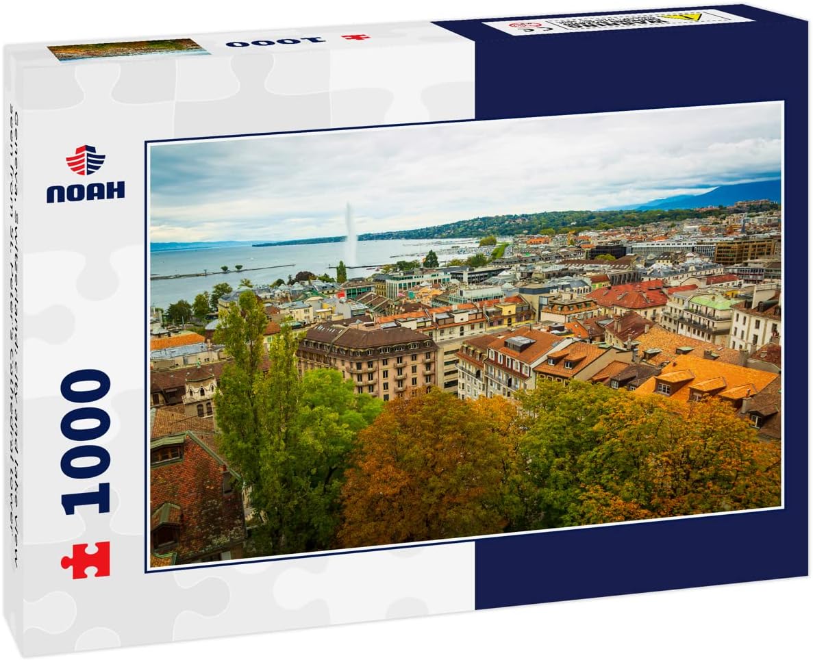 Noah Jigsaw Puzzle Geneva, Switzerland: City and Lake View seen from St. Peter's Cathedral Tower 1000 Pieces