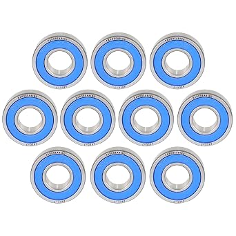 10 PCS R6-2RS Bearings 3/8 ID x 7/8 OD x 9/32 Width,Double Sided Rubber Seal, ABEC-7,Z3V3,Pre Lubrication.