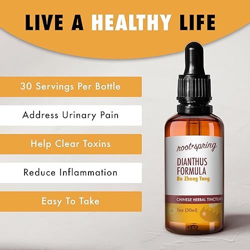 Miniatura 4 de root + spring Dianthus Formula - Tintura de hierbas, extracto concentrado líquido Ba Zheng Tang con gotero, Ba Zhen San Wan Ocho hierbas en polvo