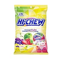 Vista 27 de HI-CHEW Mezcla Variada a Granel, Más de 220 Piezas, 4 Bolsas con Base - 13 Sabores a Granel, Dulces Masticables Dulces y Agrios, Únicos Divertidos