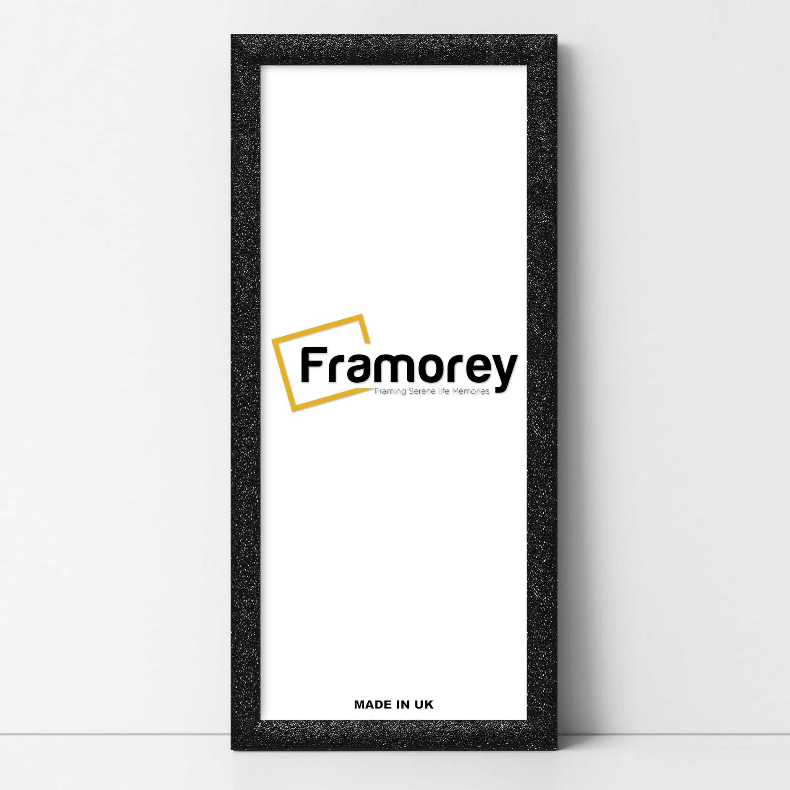 Framorey Framing Serene Life Memories Black Framorey Panoramic Style Glitter Sparkle Picture Frame, 30X8 Inch Size Photo Frames, Wall Hanging Oxford Frames, Best Photo Frames For Birthday Gift