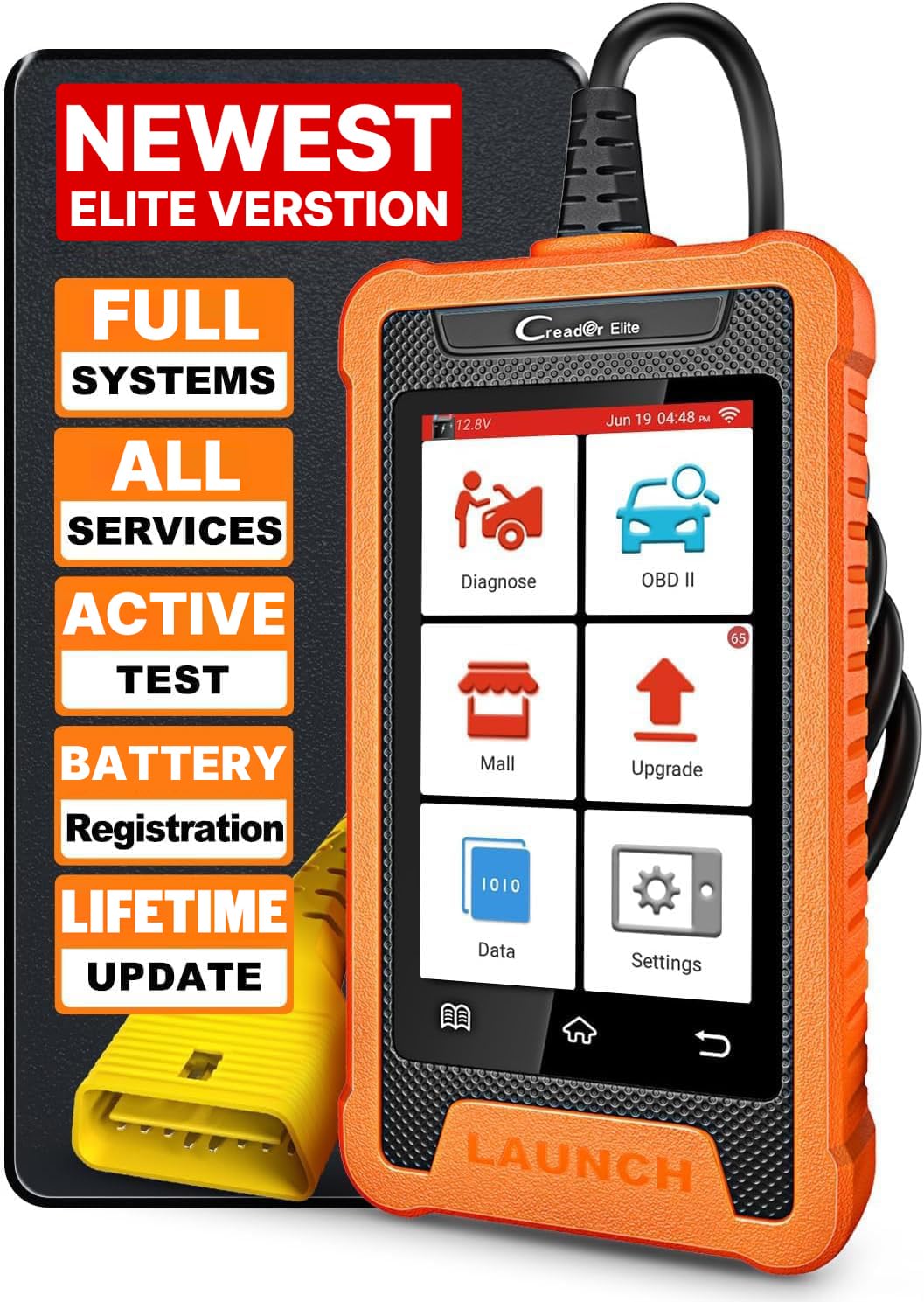 – LAUNCH X431 Elite for Benz OBD2 Full System Code Reader, 31+ Functions, Bi-Directional Car Diagnostic Tool for Benz/Maybach/Sprinter, ECU Coding Key Programming OBDII Scanner,Update without cost