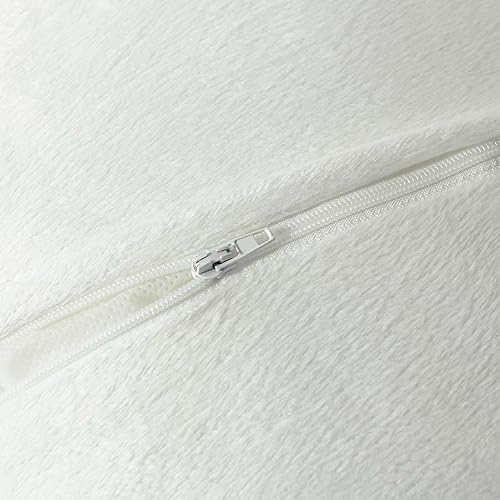 Miniatura 4 de Paquete de 2 fundas de almohada de piel sintética de lujo, color marrón de pelo largo con punta negra, fundas de almohada cuadradas decorativas para