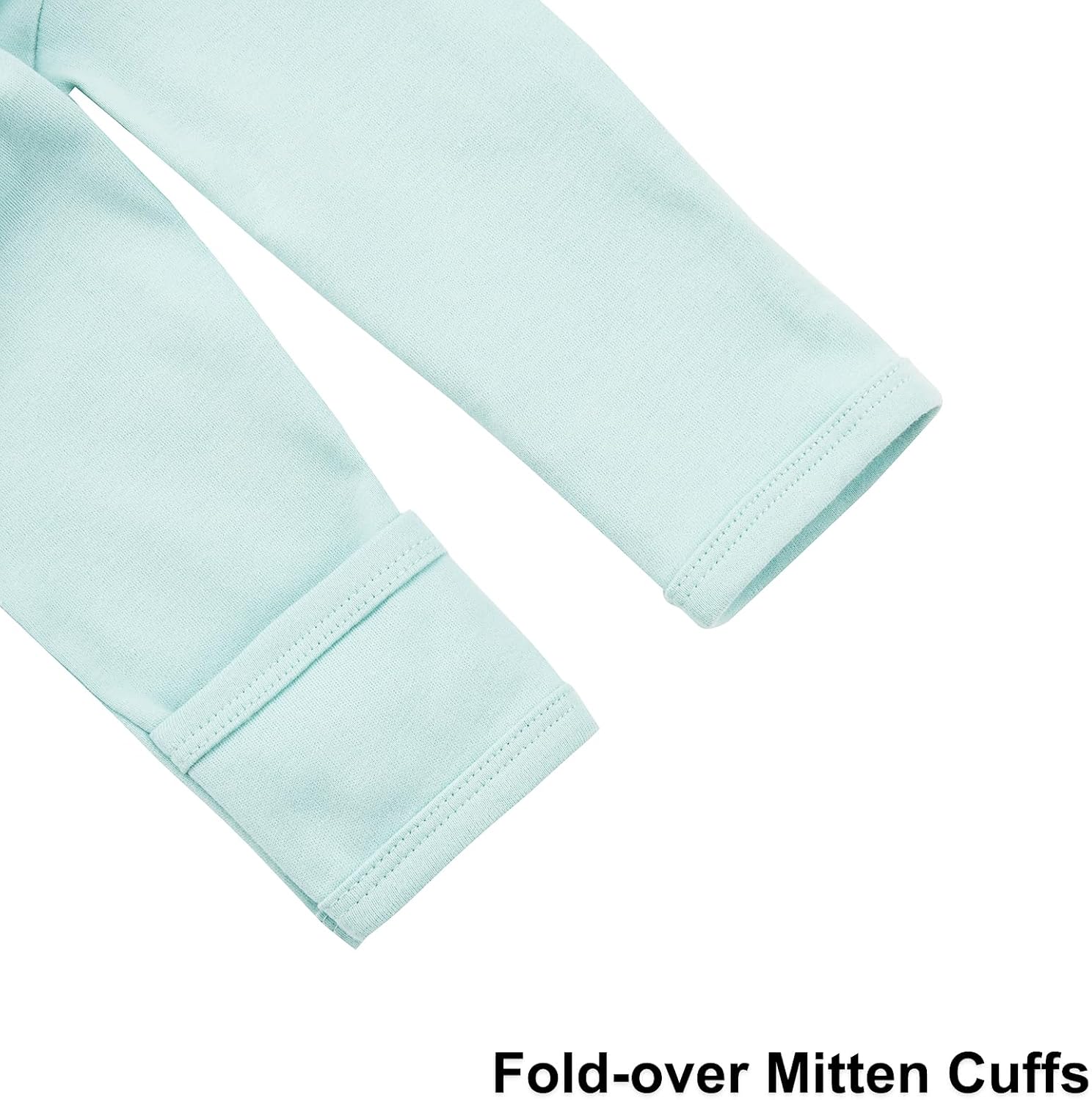 Aablexema 3-Pack Organic Cotton Baby Footless Pajamas with Mitten Cuffs, 2-Way Zipper Infant Romper Outfit - Image 4