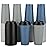 LITOPAK 100 Pack 20 oz Disposable Paper Coffee Cups with Lids for Coffee, Water, Juice, or Tea, Blue and Gray Hot Paper Cups for Home, Restaurant, Store, and Cafe