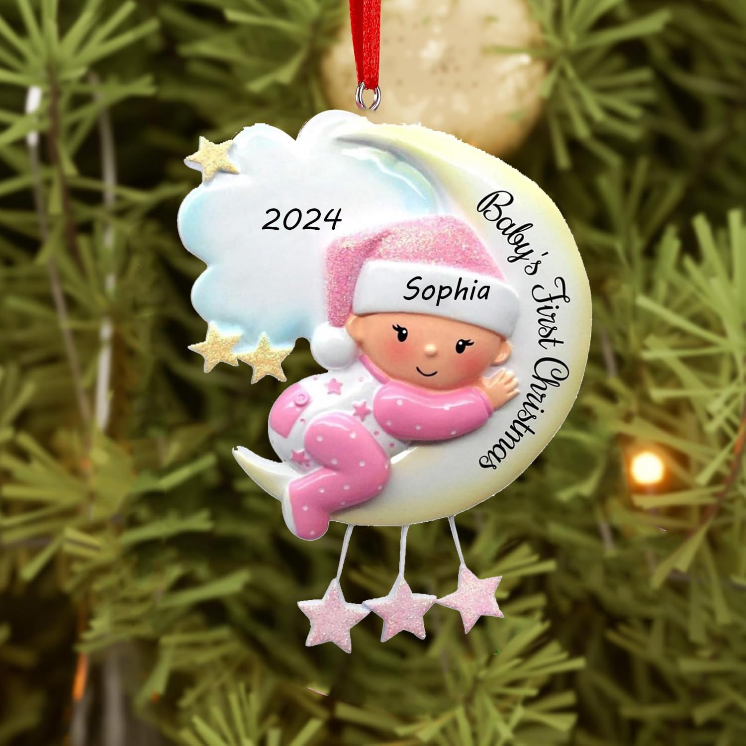 Generic Personalised Babys First Christmas Bauble 2024