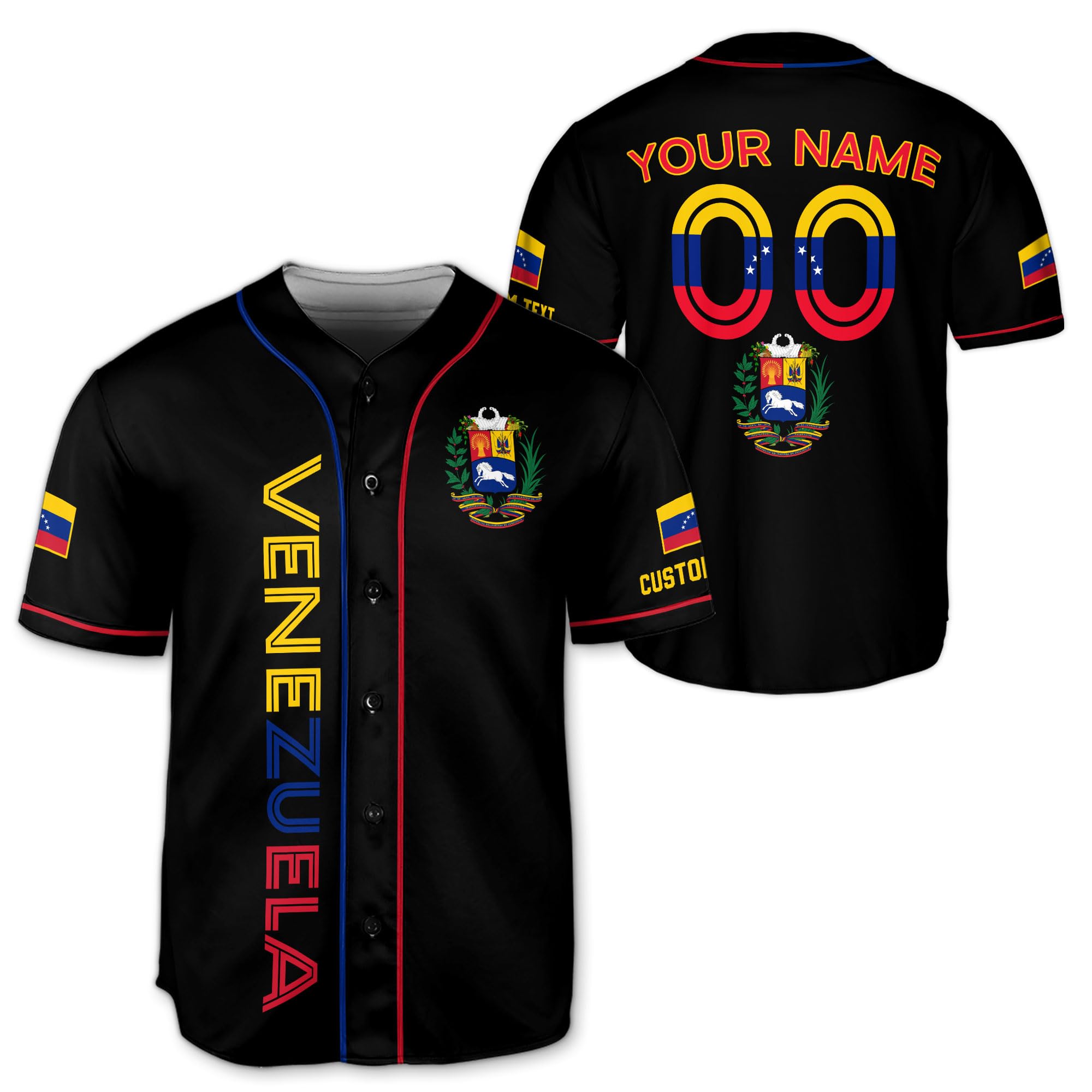 CHIARA CONTI11 Personalized Venezuela Baseball Jersey Men, Venezuela Jersey Men, Venezuela Soccer, Venezuela Jersey Baseball, 8