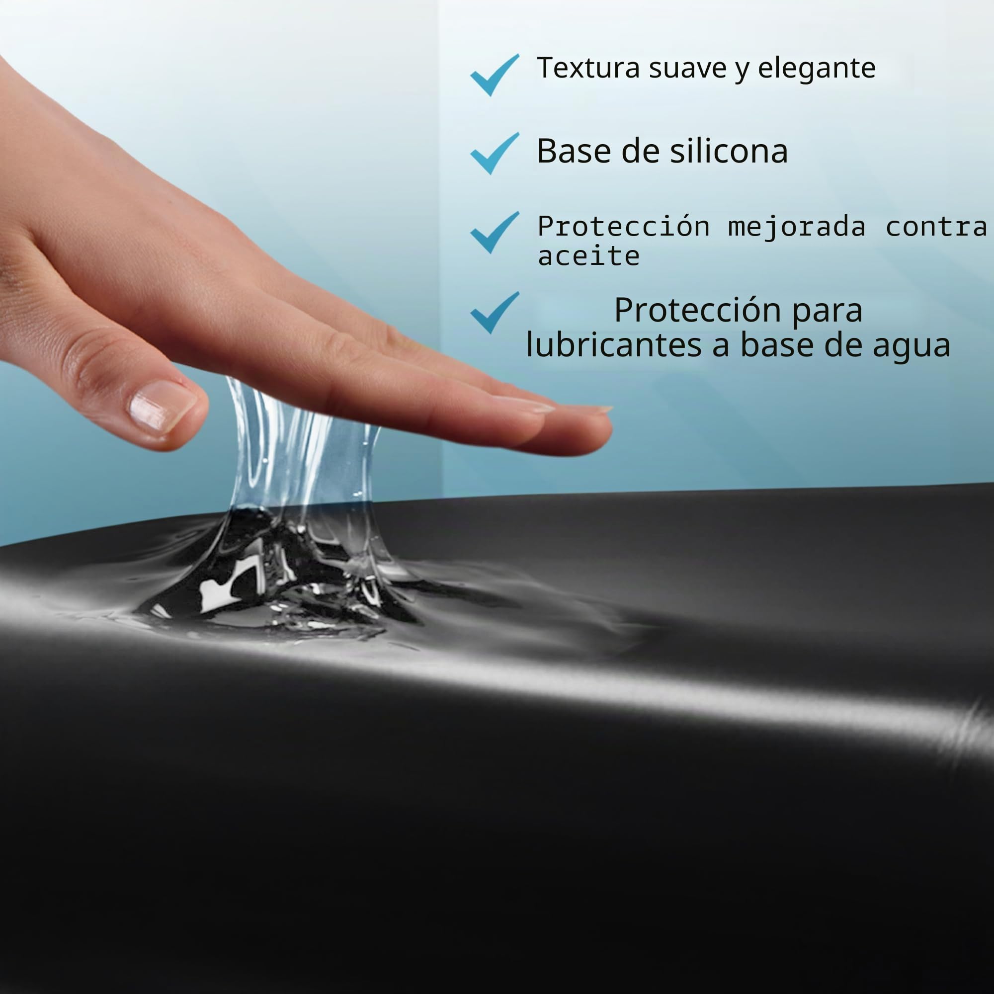 Sábana de Masaje Impermeable de Vinilo Negro tamaño King con Bolsillo Lateral, Protector de colchón, cubrecama para masajes Nuru - Seguro para aceites, lubricantes a Base de Agua y de Silicona