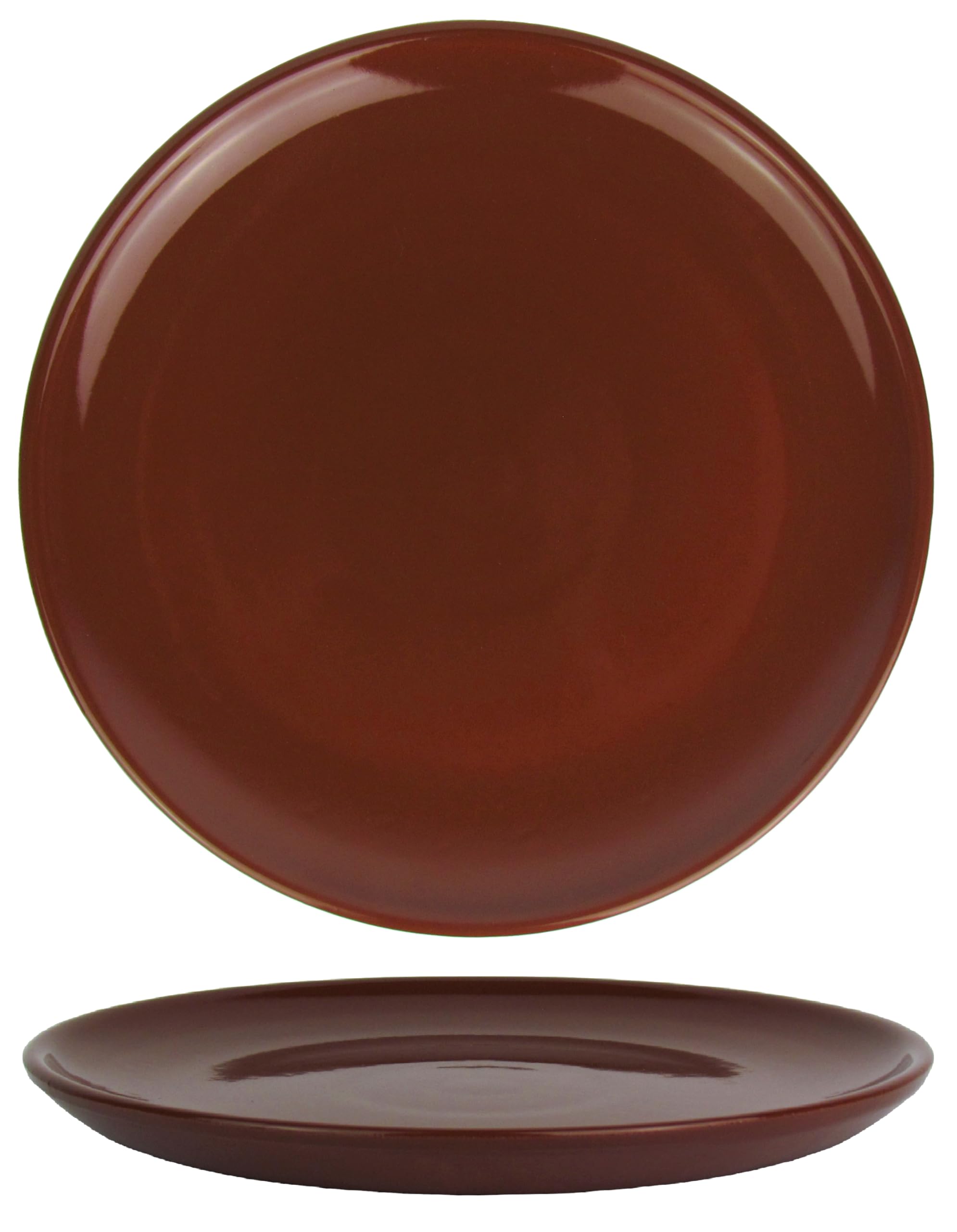 Lentz 8 platos llanos de barro, 4 unidades de 23 cm y 29 cm de diámetro, aptos para lavavajillas, microondas y horno