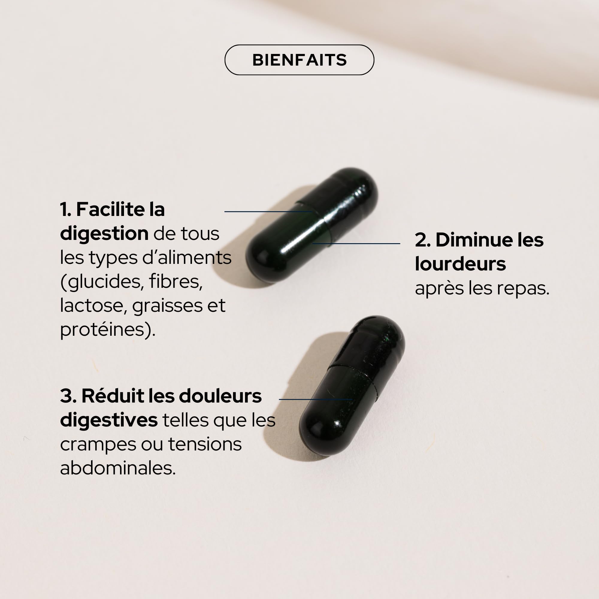 EPYCURE - Cure Confort Digestif - Améliore Digestion & Transit, Réduit Ballonnements & Flatulences - 95% Naturel - 5 Enzymes Digestives, Calcium, Fenouil, Zinc - 1 Mois - Vegan - Fabriqué en France