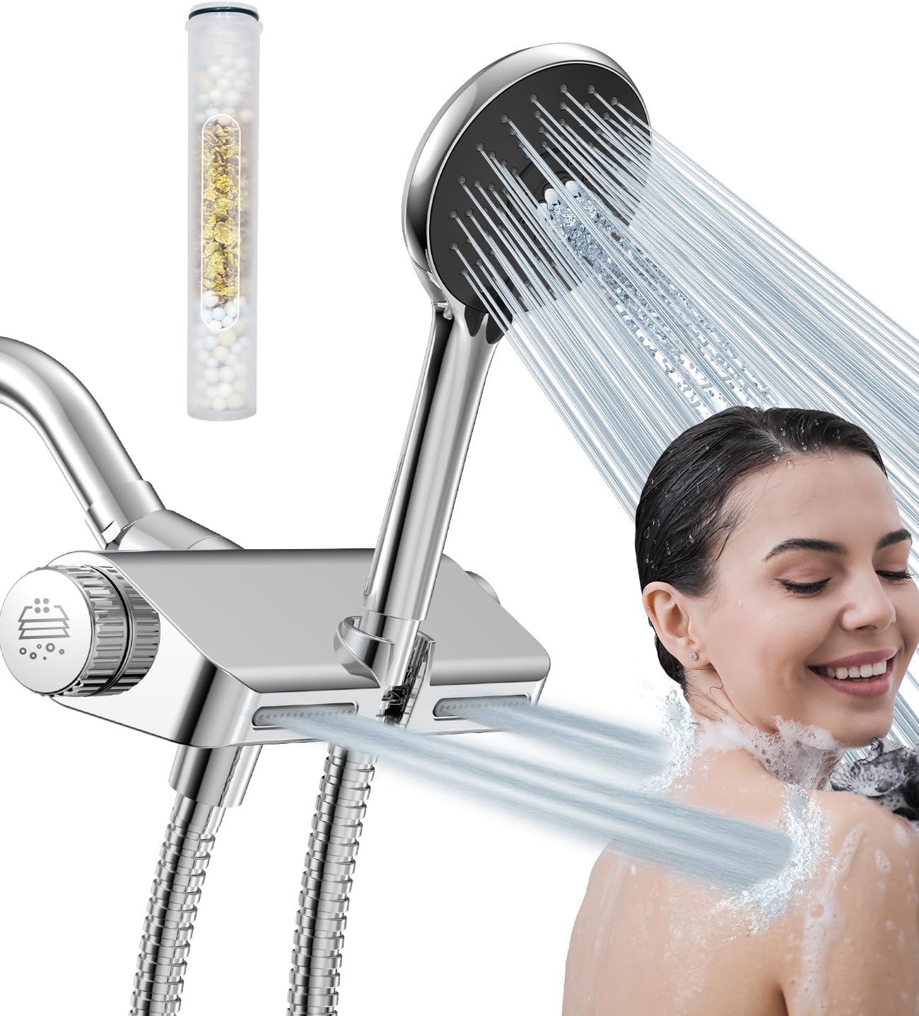 HOPOPRO Filtered Shower Head with Handheld ComboDual 2 in 1 Shower