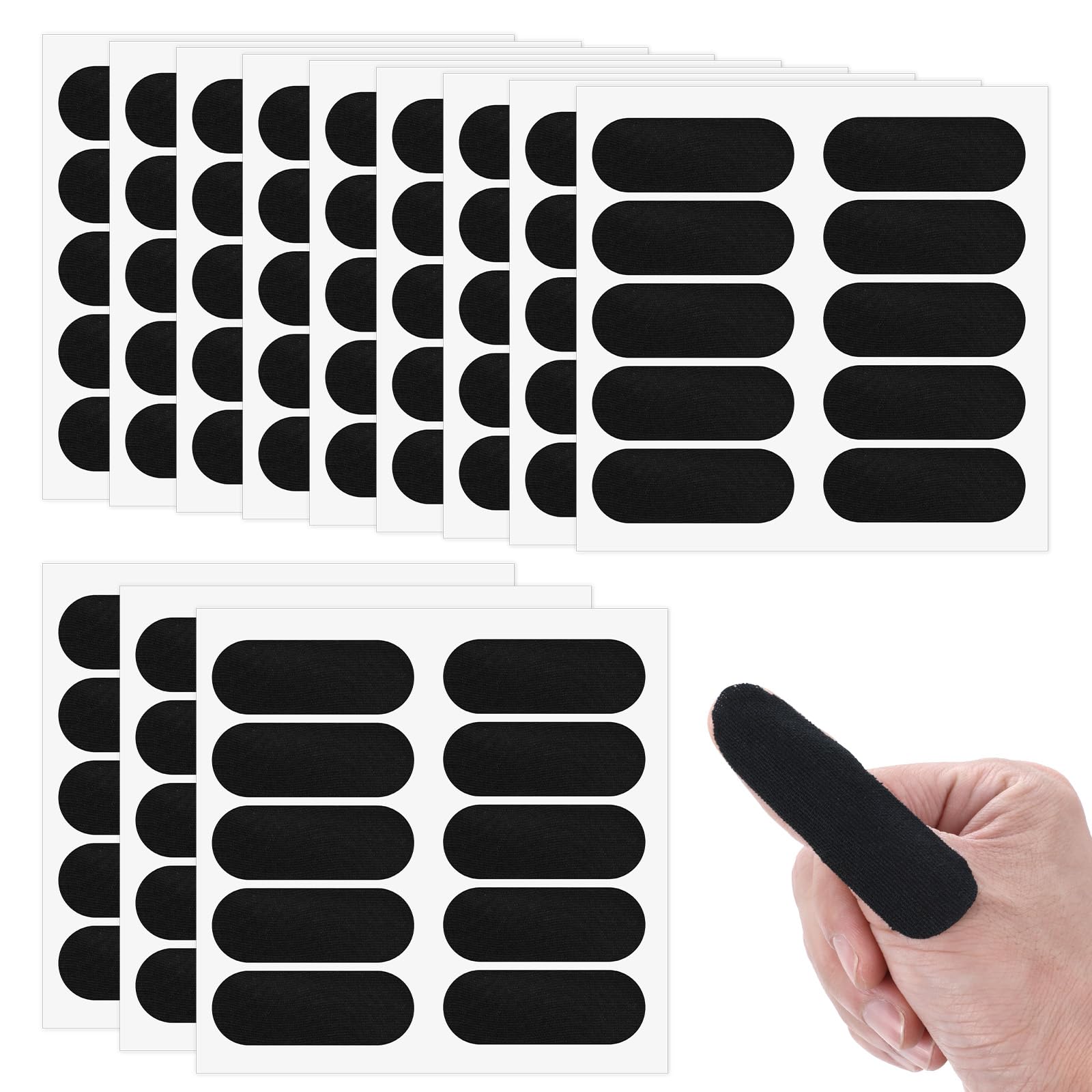 Hariendny Lot de 120 bandes adhésives de protection pour le pouce et le bowling, accessoires de bowling pour homme et femme (noir)