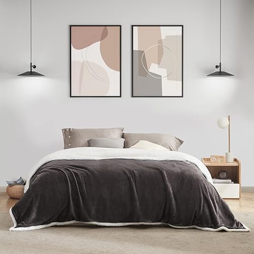 Miniatura 2 de BEAUTEX Manta de forro polar sherpa, manta y manta de franela suave y esponjosa, mantas mullidas y acogedoras para sofá, cama, sofá para adultos (50