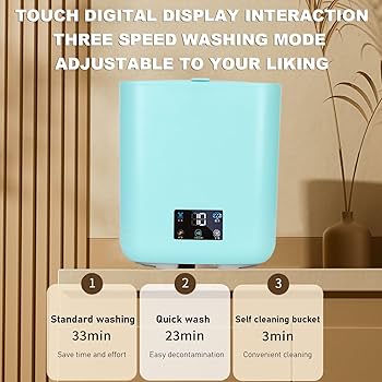 Amazon.co.jp: ミニ洗濯機、LCDタッチスクリーン付きポータブル