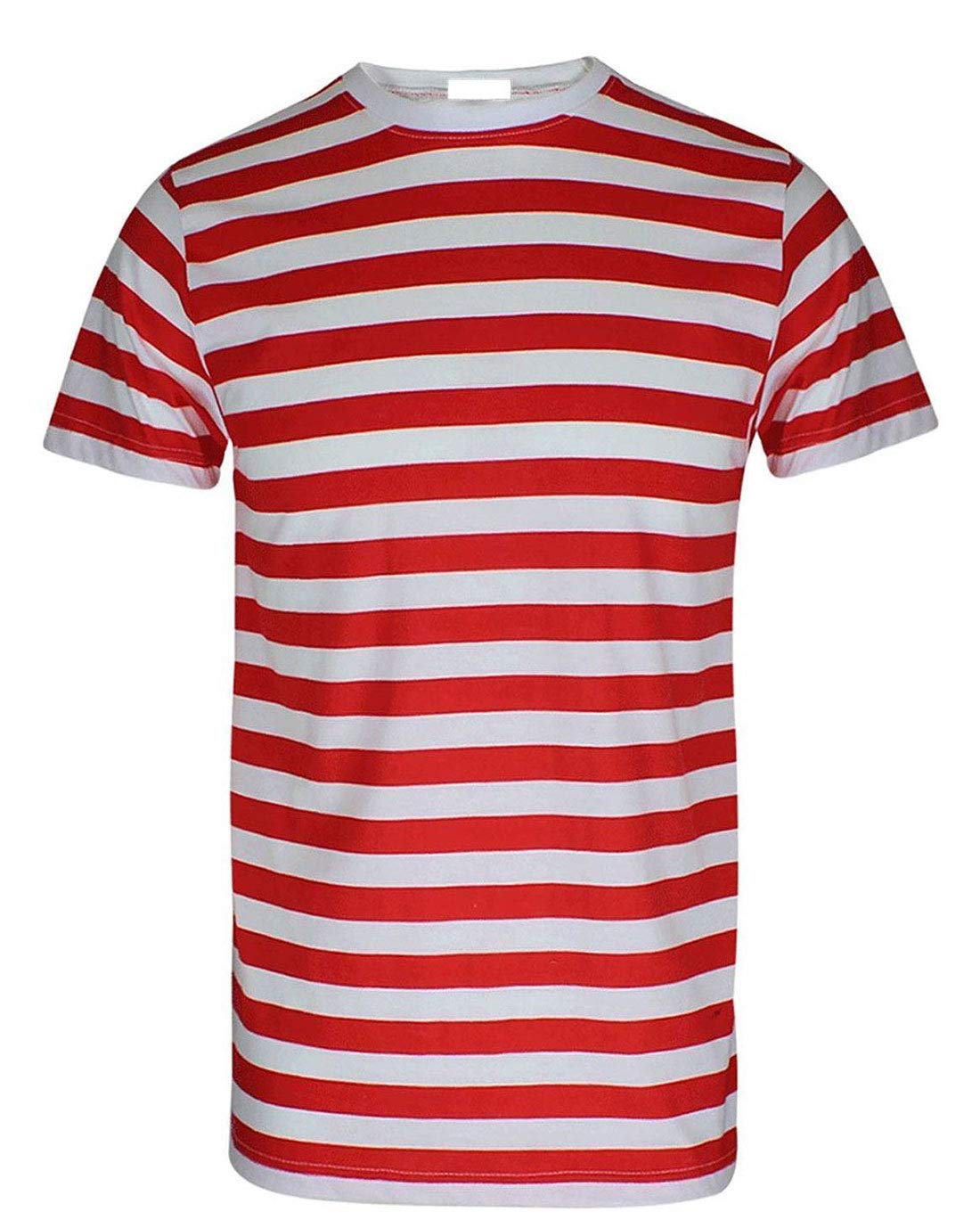 RIDDLED WITH STYLE Unisex Red/White Bobble Hat & Glasses T-Shirt Socks Set Theme Party Wear No Lens Glasses Book Day Book Week Red White Costume Complete Outfit โ image 1