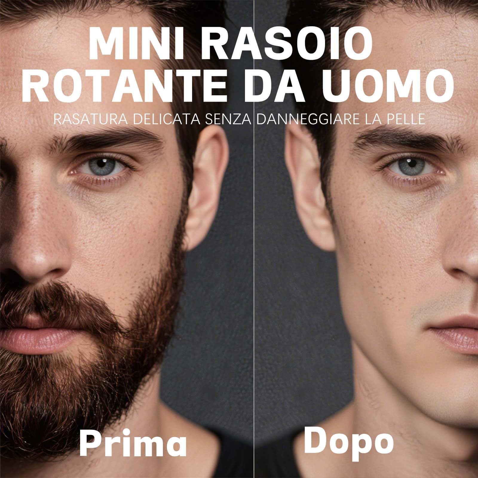 VGR 344 Mini Rasoio Elettrico Portatile da Uomo, Rasoio da Viaggio Uomo con Doppia Testina Girevole Magnetica, Viene Fornito con Borsa Portaoggetti, Impermeabile IPx6, Ricarica USB, Verde