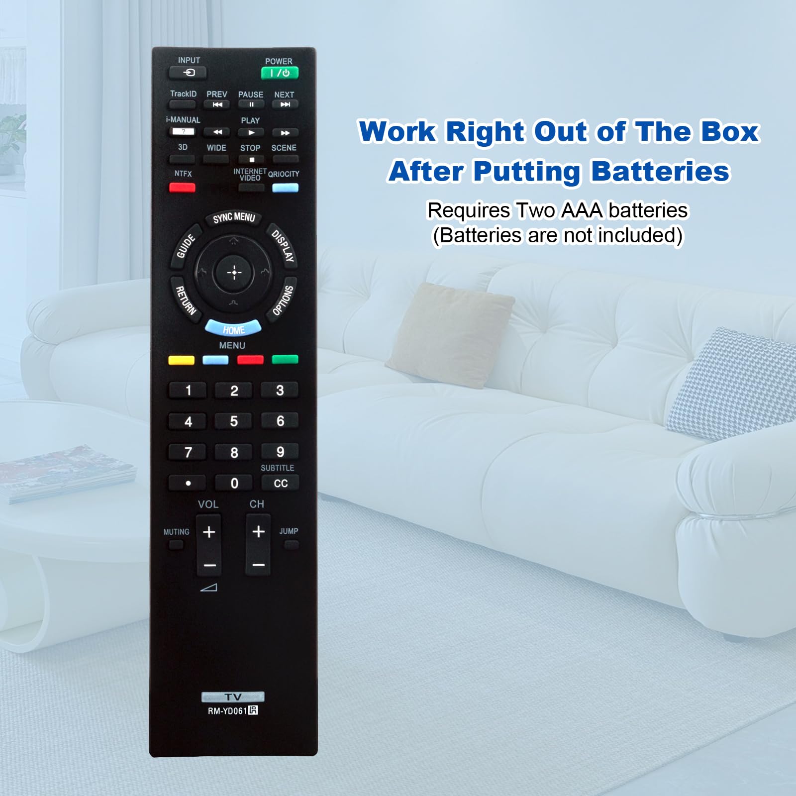 2IN1 RM-ED044 RM-ED045 Vervangende afstandsbediening Geschikt voor Sony TV KDL-40EX721 KDL-40EX724 KDL-46EX720 KDL-40HX720 KDL-46HX720 KDL-37EX725 KDL-37EX720 KDL-40EX720 KDL-40EX723 KDL-40EX725